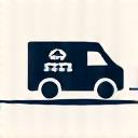 Icoon van een bestelbusje, symbool voor betrouwbare levering